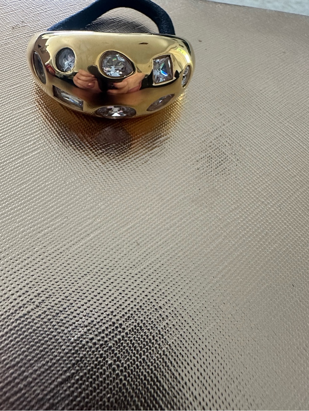 Gold Hair Tie with Gem Accent - Brand New - Picture 4 of 9